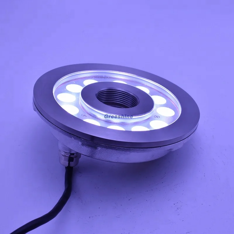 36W Underwater Pump Lamp 316Stainless steel DC24V IP68 Fountain Led Projector Light RGB DMX512