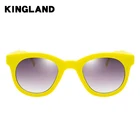 KingLand Brand Designer 2019 children Sun glasses round Fashion red yellow blue visor CE FDA Kids sunglasses with logo