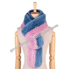 High quality fashion warm winter mink fur knitted scarf for women