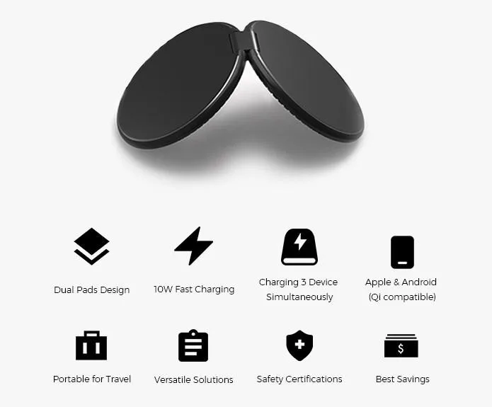 Mini wallet universal mobile charger fast wireless charging Charge magnetic qi wireless Charger Power Bank for iPhone - ANKUX.COM