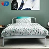 foldable highly strength queen king bedroom girl youth style modern size metal tube super single furniture bed