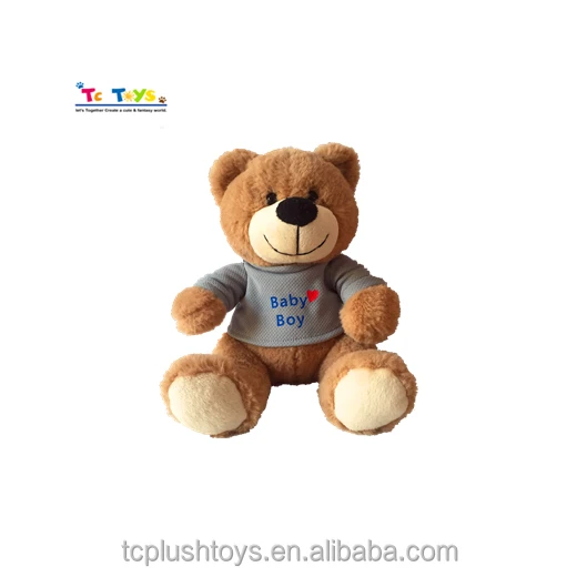 new promotional stuffed teddy bear toys with colorful shirts