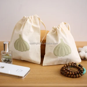 plastic muslin cotton drawstring pouch package bag