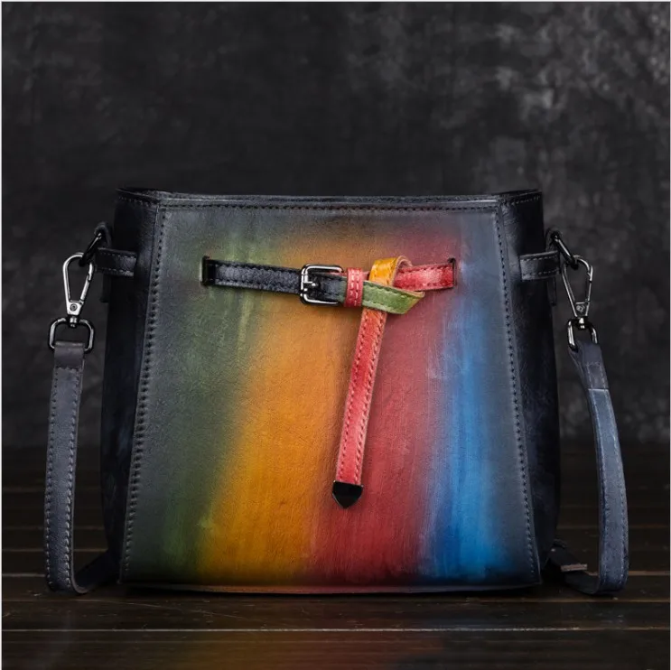 Retro Brush Color Genuine Leather Bucket Cross body Bags Purses For Women 2019 Handbag
Retro Brush Color Genuine Leather Bucket Cross body Bags Purses For Women 2019 Handbag