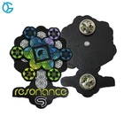 Rotatable Colorful Custom Lapel Pin With Glitter
