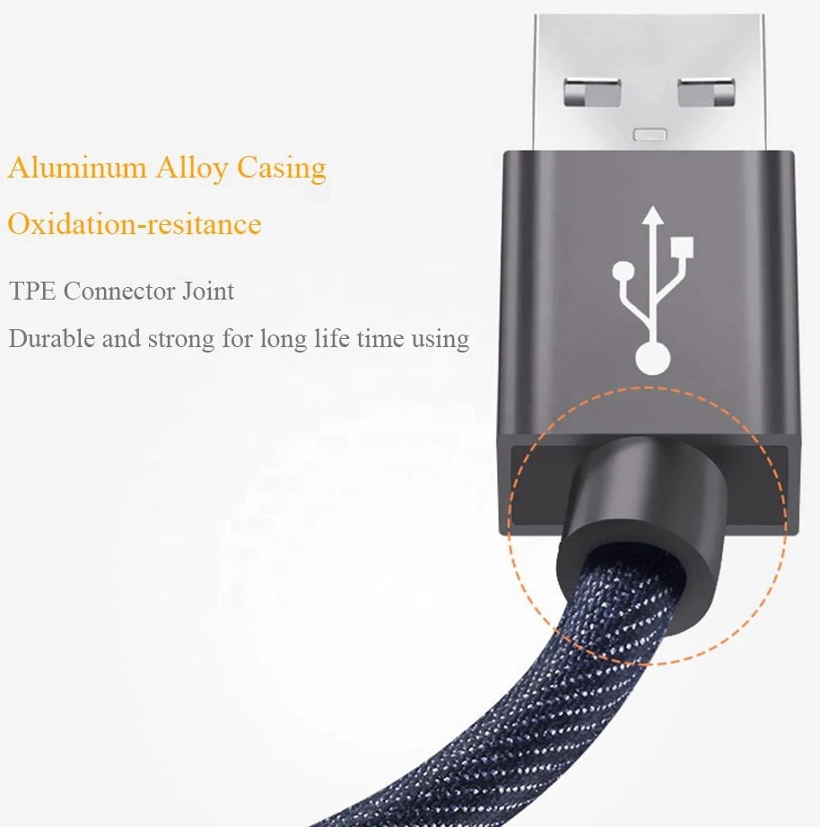 Hot Sale Type C Fast Transfer Portable Phone Charger USB C Cable Nylon Braided Micro USB Cable - ANKUX.COM