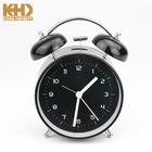 KH-CL096 King Height Desk Vintage Table Insert Desktop Metal Giant Twin Bell Alarm Ring Floor Stand Clock Metal