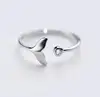 SR104-004 Halo lovely cz stone whale ring jewelry women 925 sterling silver