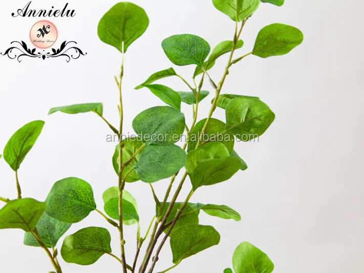 Wholesale Artificial Eucalyptus Green Leaves Plant Hot Sale New Design Green Artificial Plant For Wedding Decoration