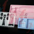 plastic pvc insert flocking tray in paper box for cosmetics
