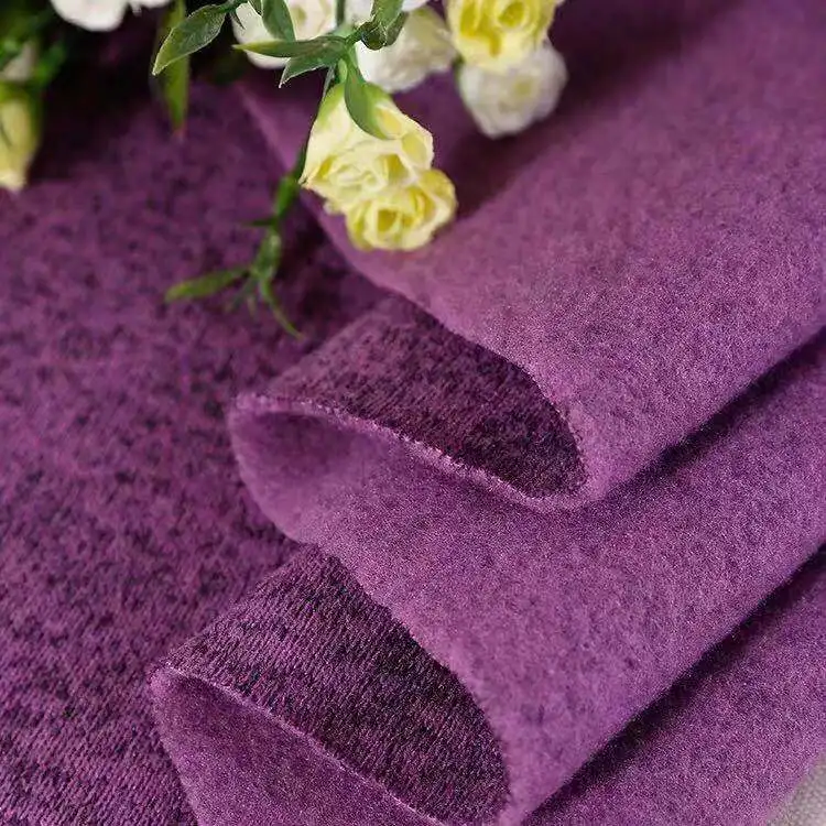 2019 fashion  wholesale 100% polyester brush coarsely hacci knit fabric for sweaters