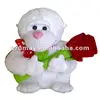 Soft Valentines plush apes with rose ape plush toy