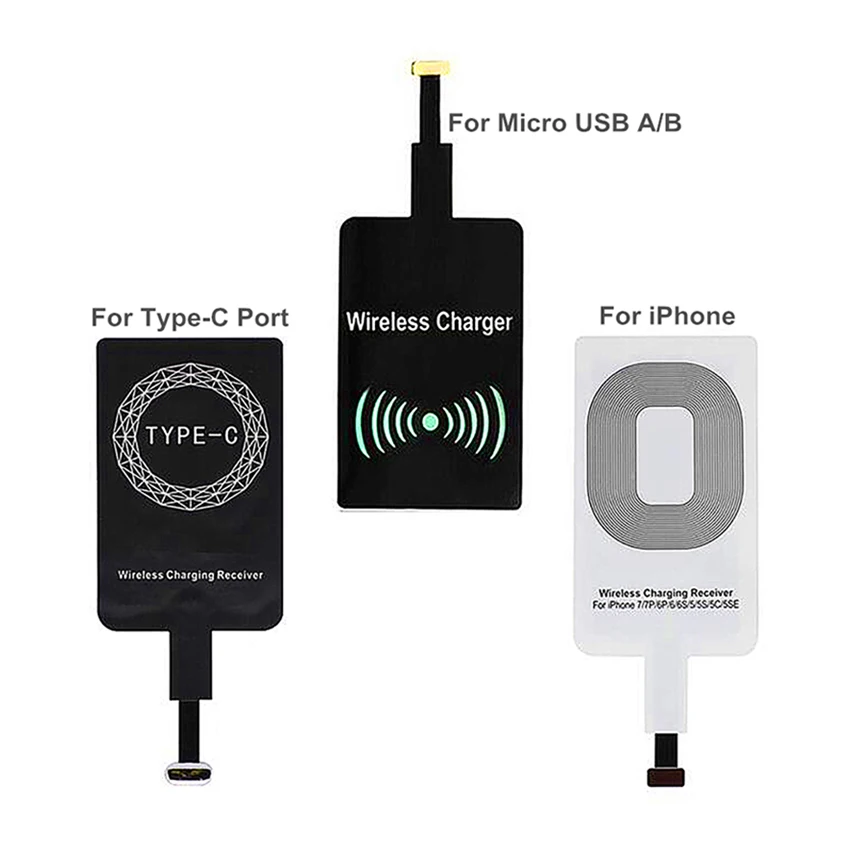 Ultra Thin Micro USB Type C Android Qi Wireless Charging Receiver Card Module for Samsung, Black
Ultra Thin Micro USB Type C Android Qi Wireless Charging Receiver Card Module for Samsung, Black