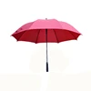 Hot selling straight golf auto umbrella w/print customized logo on cover high quality fiberglass windproof waterproof big size