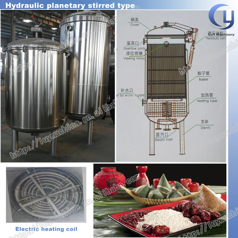 Stainless steel jacketed kettle for food