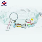 Longzhiyu enamel metal keychain manufacturer customised charm anime keychain custom soft enamel keychain