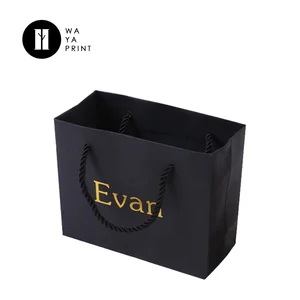 matt black paper bags  ad ribbon handle  matt black paper gift