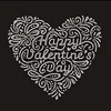 Happy Valentine's Day Love Heart Glitter Rhinestone Transfer Motif Making Machine For Clothing
