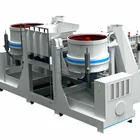 Double disk automatic centrifugal disc polishing machine for metal polishing