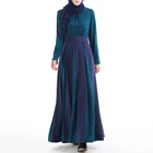 luxury new design stripe matching color blue dubai burka arabic muslim dress