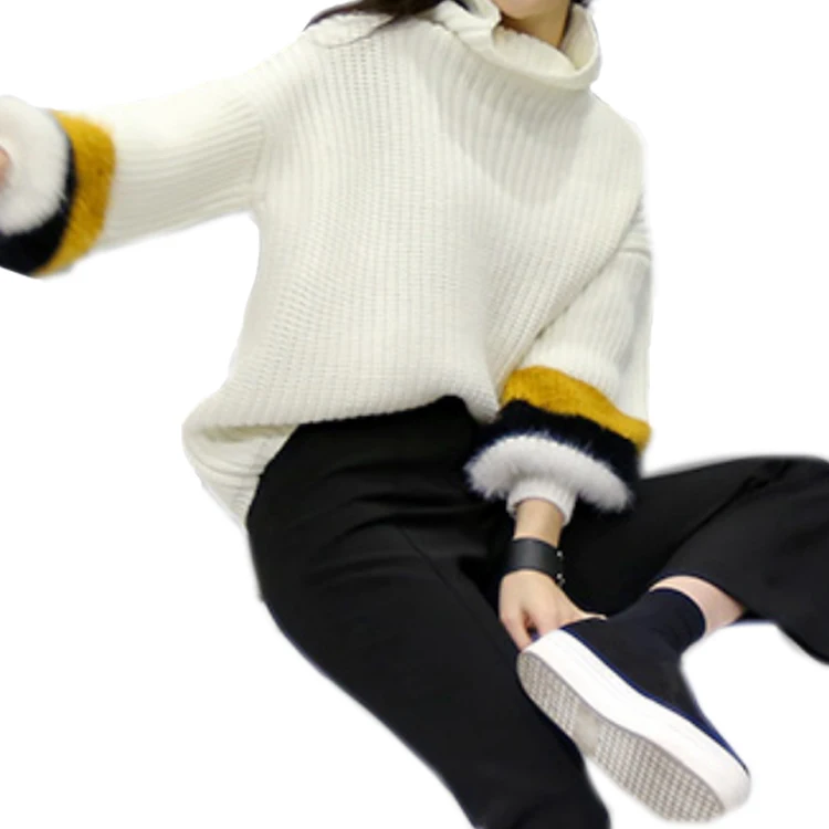 Garment factory wholesale women pullover knitted turtle neck long sleeve sweaters OEM custom fashion loose casual sweater
Garment factory wholesale women pullover knitted turtle neck long sleeve sweaters OEM custom fashion loose casual sweater