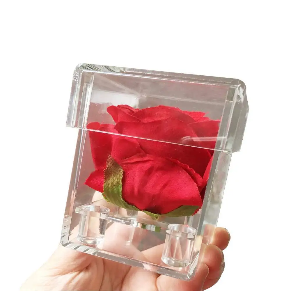 wholesale preserved rose 5-6cm single rose in mini acrylic box