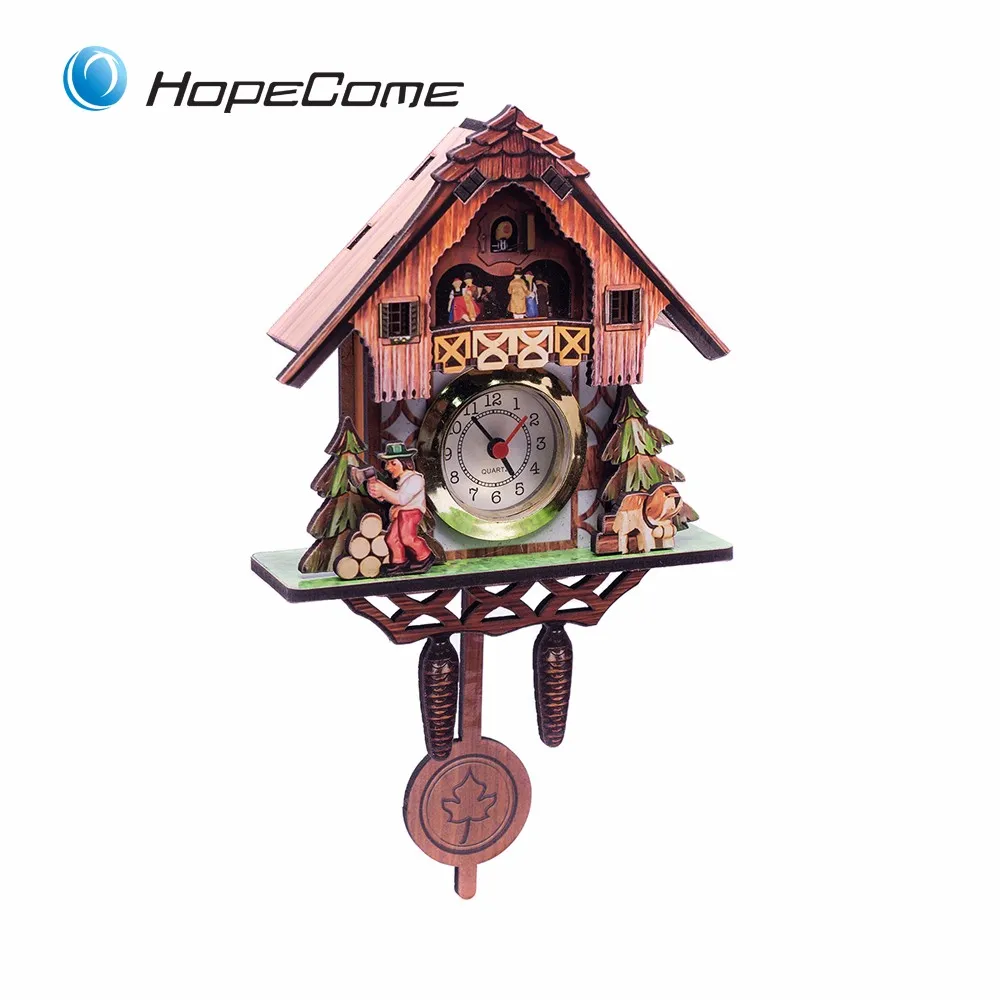 round shape wooden cuckoo clock