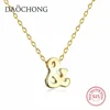 wholesale cheap 14k gold plated 925 sterling silver initial necklace