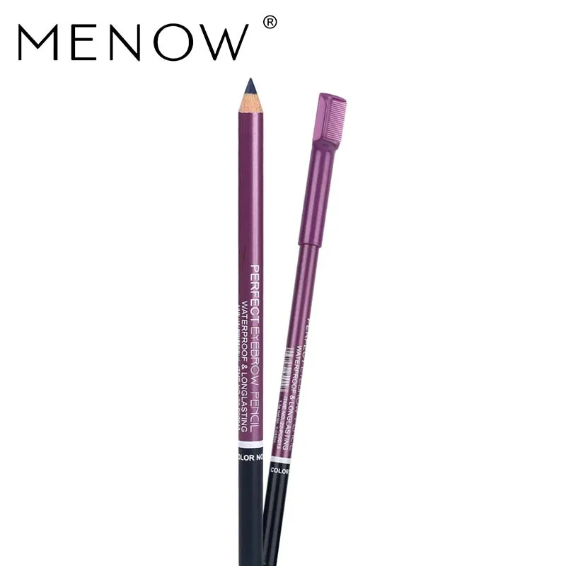 Menow Brand Cosmetic Eyebrow Pencil With Comb Waterproof &Long Lasting Effect Professional Makeup Eyebrow Pen