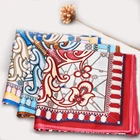 NO MOQ 100% Real Silk satin Beautiful Big Branded Scarf