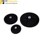 Rubber Coated Neodymium Pot Magnets on Car Roof D66mm with handle for sale