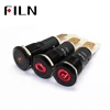 FILN ROHS CE 16mm diameter RGB 12v 24v 110v 220v car appliance black housing waterproof led signal light with terminal pins