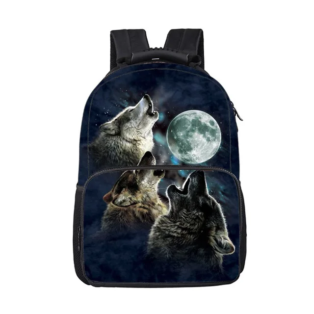 Cool 3D Moon Howling Wolf Rucksack Backpack for Teens Plush Felt Printed School Backpack for Boys Men
Cool 3D Moon Howling Wolf Rucksack Backpack for Teens Plush Felt Printed School Backpack for Boys Men