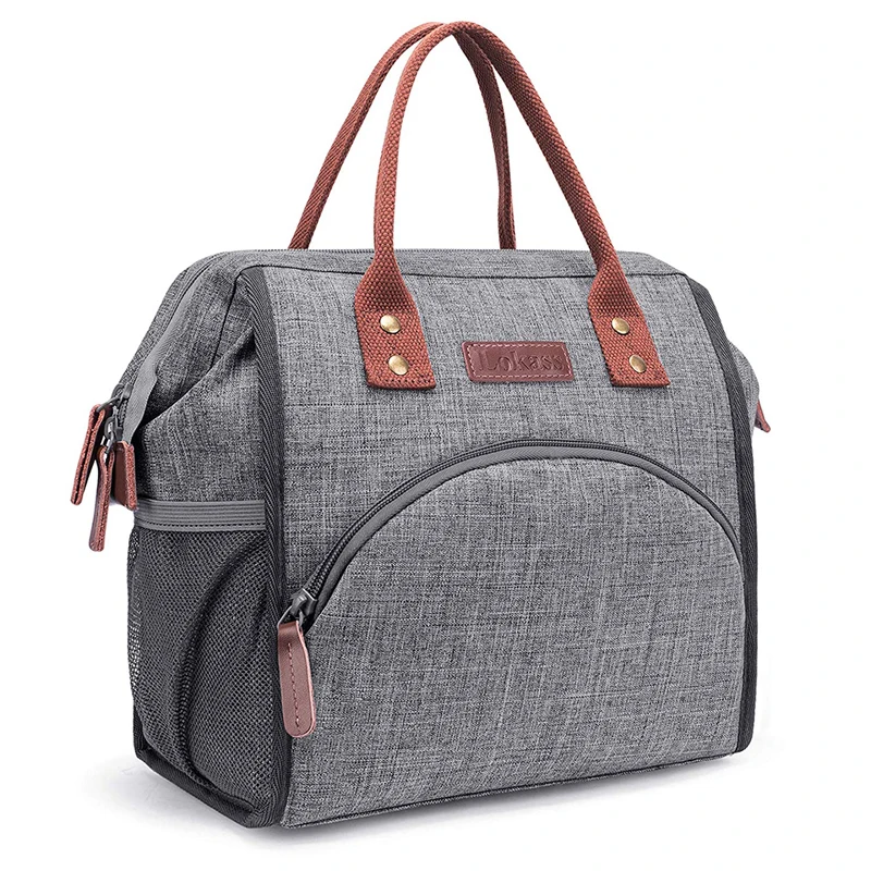 Lokass Thermal Lunch Tote Wide Opening Women Private Label Lunch Bag Fitness Meal Prep Bag For Work Office, Grey
Lokass Thermal Lunch Tote Wide Opening Women Private Label Lunch Bag Fitness Meal Prep Bag For Work Office, Grey