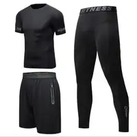 Customized Fitness men's suit 3pcs quick-drying short-sleeved tights running sports suit basketball training clothes gym
Customized Fitness men's suit 3pcs quick-drying short-sleeved tights running sports suit basketball training clothes gym