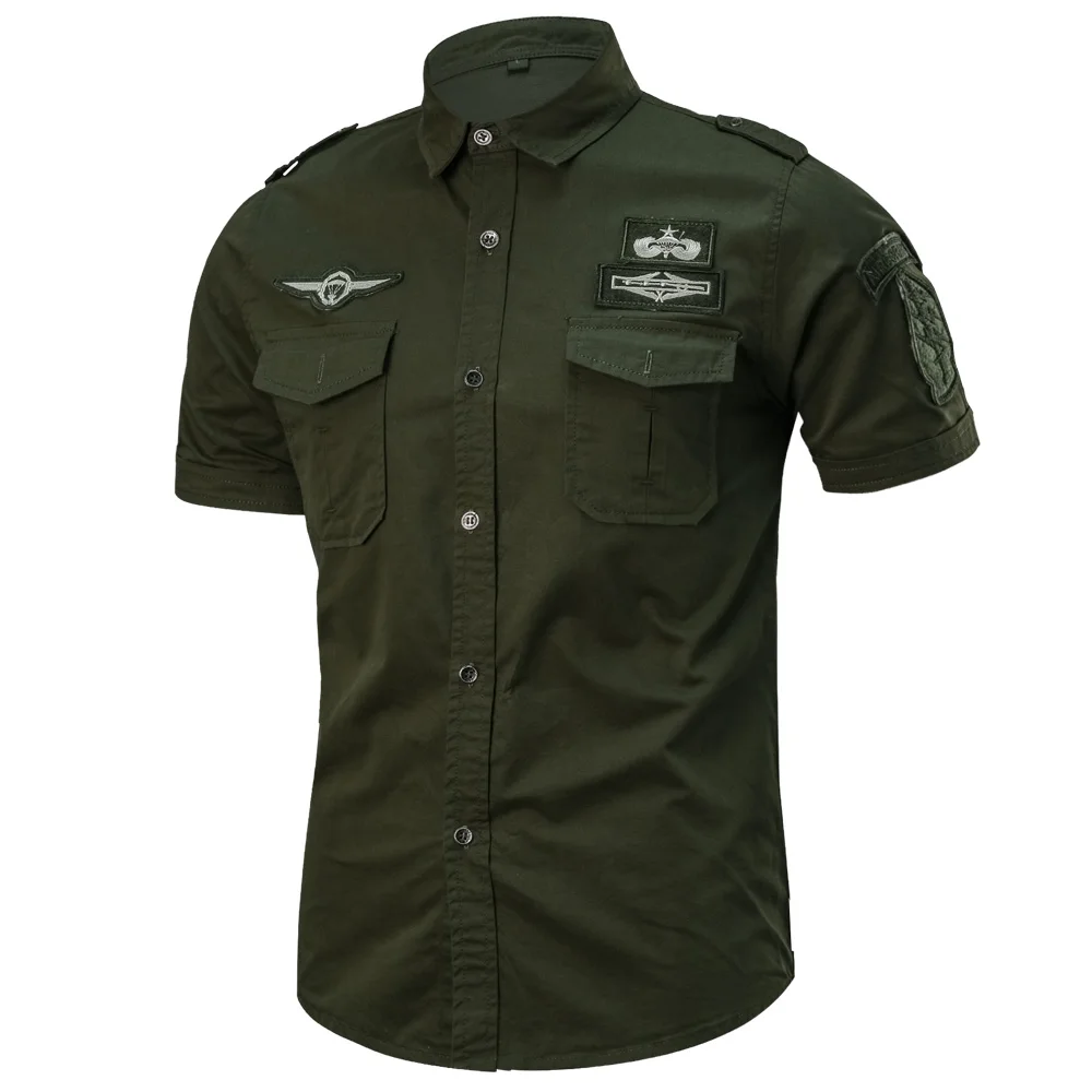 Summer Mens Cargo Shirts Male Casual Army Short Sleeve Cotton Shirts Men Business Shirt Brand Clothing 6XL
Summer Mens Cargo Shirts Male Casual Army Short Sleeve Cotton Shirts Men Business Shirt Brand Clothing 6XL