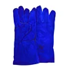 Blue Double Skin Welding Glove 13 Inches Sheep skin Flammable Work