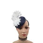 Flower round base women party hairband elegant hair accessories sinamay wedding fascinator