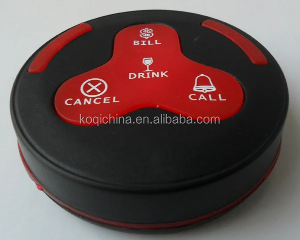 Bot&atilde;o de chamada &agrave; prova d' &aacute;gua com rel&oacute;gio de pulso pager vibrat&oacute;rio sem fio chamando sistema gar&ccedil;om - ANKUX.COM