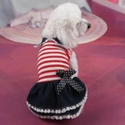 New Hot Selling Fashion Design Summer stripe Pet Dog Girl Dress Clothes for Wholesale Pets Clothes