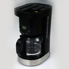 Single serve 10 cup coffee maker black with water level