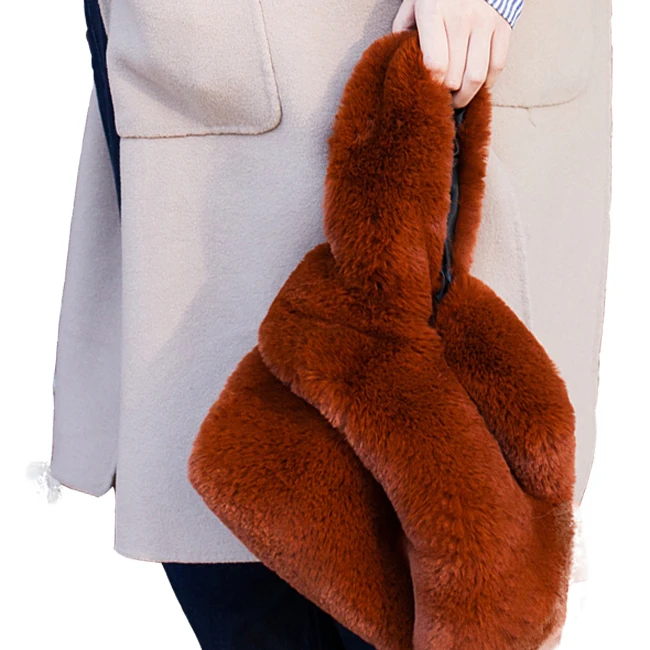 Winter Autumn Dark Purple Young Women Faux Fur Tote Bag
Winter Autumn Dark Purple Young Women Faux Fur Tote Bag