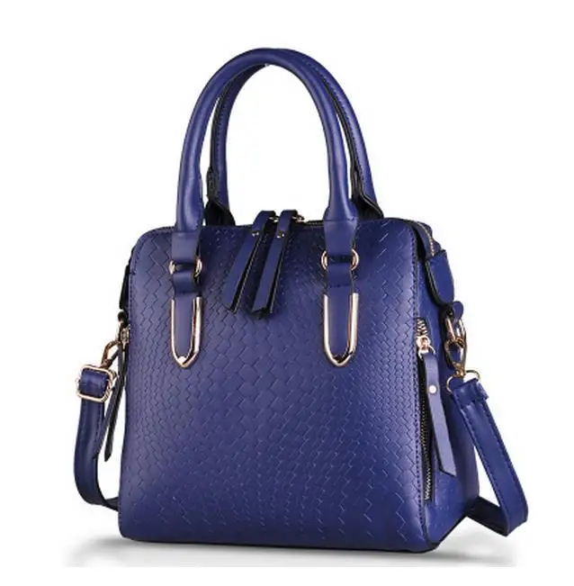 2015 new fashion 9 COLOSR women's singles shoulder bag Girls College Wind Lingge bag diagonal weave pattern retro shoulder bag