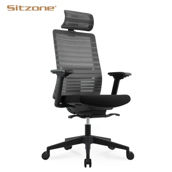 Ch 257 Black Plastic Frame High Back Office Mesh Chair With Lumbar