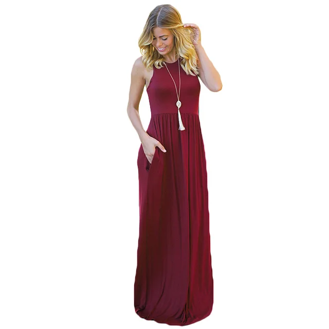 2019 New Style Summer Women's Sleeveless Catton Plain Fabrics Maxi Casual Long Evening Dresses, N/a
2019 New Style Summer Women's Sleeveless Catton Plain Fabrics Maxi Casual Long Evening Dresses, N/a