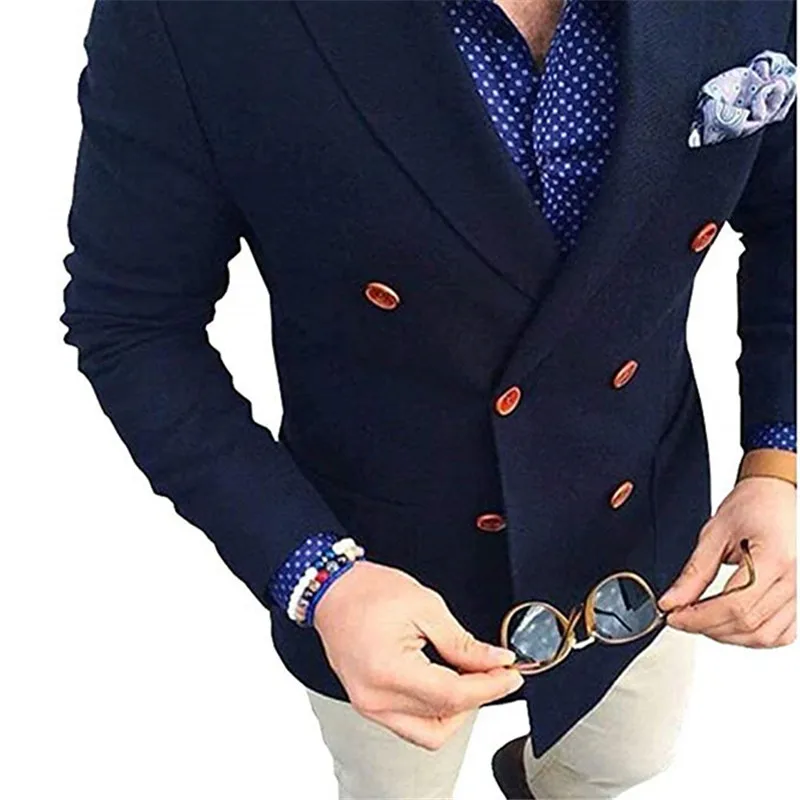 Custom Made Navy Blue Double Breasted Wedding Men Suits 2 Pieces WPY021, White linen as picture
Custom Made Navy Blue Double Breasted Wedding Men Suits 2 Pieces WPY021, White linen as picture