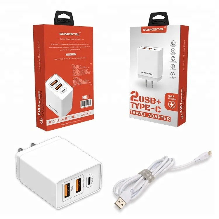 somostel OEM 3 USB charger wall charger quick charger 3.0 For Samsung, White
somostel OEM 3 USB charger wall charger quick charger 3.0 For Samsung, White