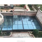 Big aluminium reflective green glass bifold/bi fold/bi-fold sliding double opening mesh window