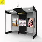 Newest design roll system steel bus shelter