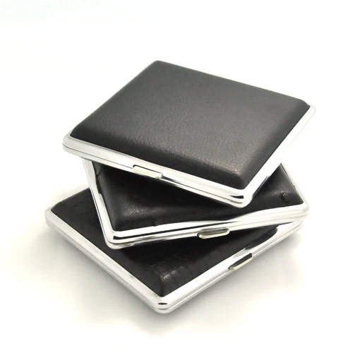 JL-070N High Quality Waterproof Smooth Leather Metal Cigarette Case Black Holds 20 Cigarettes
JL-070N High Quality Waterproof Smooth Leather Metal Cigarette Case Black Holds 20 Cigarettes